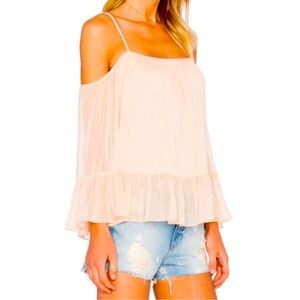 Lovers & Friends peach bell sleeve blouse